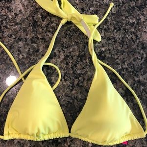 Victoria’s Secret Yellow Halter Swim top-Size M